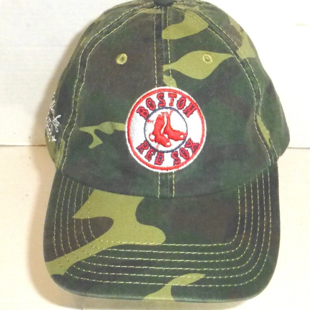Genuine Merchandise Boston Red Sox Camo Hook & Loop Adjustable Embroidered Hat